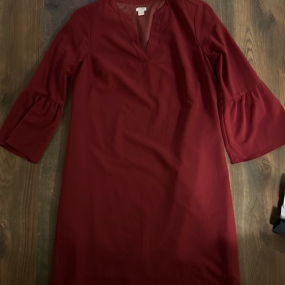 J. Crew Long Sleeve Dress with Flutter Sleeve